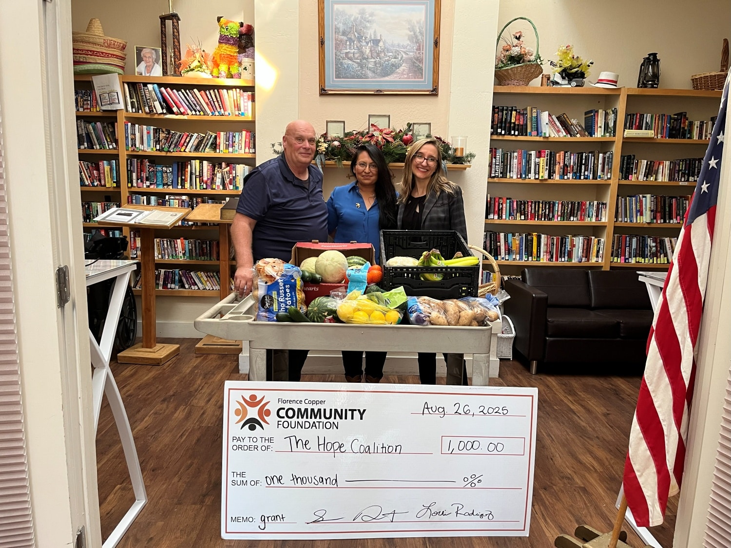 Building Stronger Communities: Florence Copper Community Foundation Awards $1,000 to Hope Coalition.