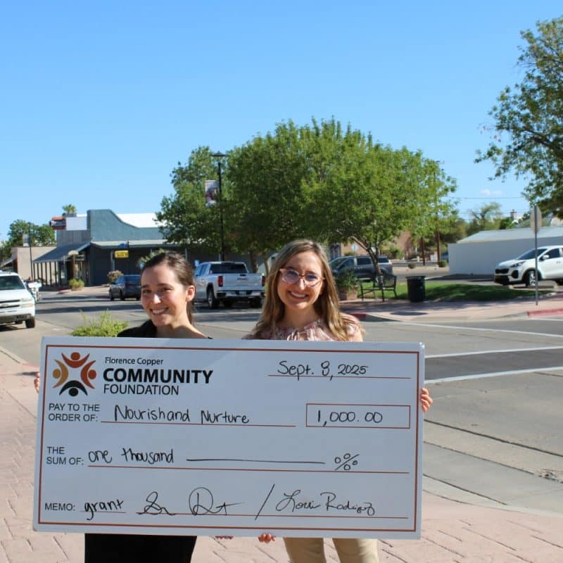 Florence Copper Community Foundation Supports Local Diaper and Formula Bank.